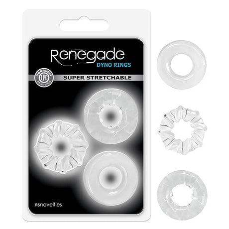 Buy Renegade - Dyno Rings - Clear Cock Rings - Set of 3 at NZ’s Mega Adult Toys Store. Discover premium sex toys with discreet shipping at the best price in NZ