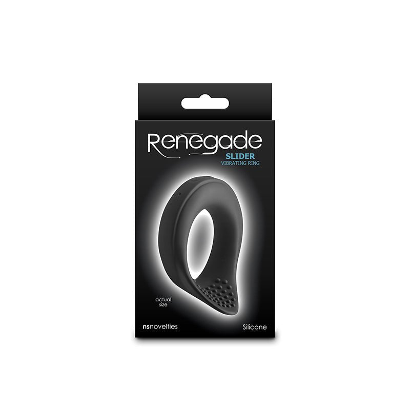 Buy Renegade Slider - Black - Black USB Rechargeable Vibrating Cock Ring at NZ’s Mega Adult Toys Store. Discover premium sex toys with discreet shipping at the best price in NZ