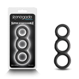 Buy Renegade Threefold - Black - Black Cock & Balls Rings at NZ’s Mega Adult Toys Store. Discover premium sex toys with discreet shipping at the best price in NZ