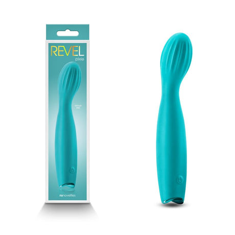 Buy Revel Pixie - Teal - Teal 17.3 cm USB Rechargeable Vibrator at NZ’s Mega Adult Toys Store. Discover premium sex toys with discreet shipping at the best price in NZ