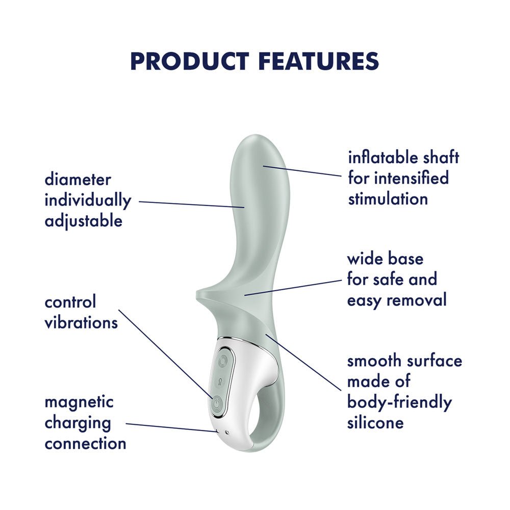 Buy Satisfyer Air Pump Booty 3 - Grey USB Rechargeable Inflatable Anal Vibrator at NZ’s Mega Adult Toys Store. Discover premium sex toys with discreet shipping at the best price in NZ