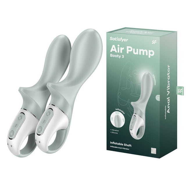 Buy Satisfyer Air Pump Booty 3 - Grey USB Rechargeable Inflatable Anal Vibrator at NZ’s Mega Adult Toys Store. Discover premium sex toys with discreet shipping at the best price in NZ