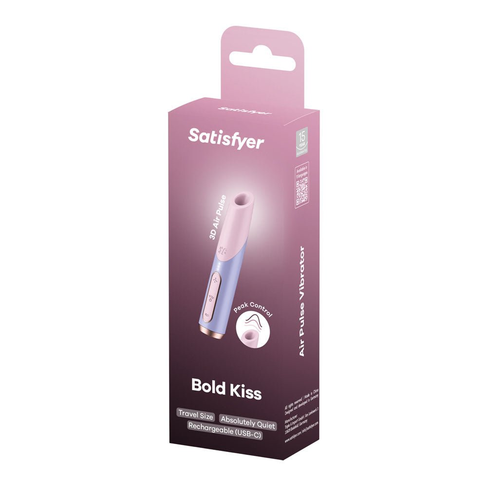 Buy Satisfyer Bold Kiss - Purple USB Rechargeable Air Pulse Stimulator at Oh Joy. Discover premium sex toys with discreet shipping at the best price in NZ