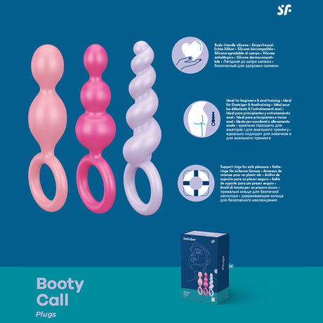 Buy Satisfyer Booty Call - Coloured Butt Plugs - Set of 3 at NZ’s Mega Adult Toys Store. Discover premium sex toys with discreet shipping at the best price in NZ