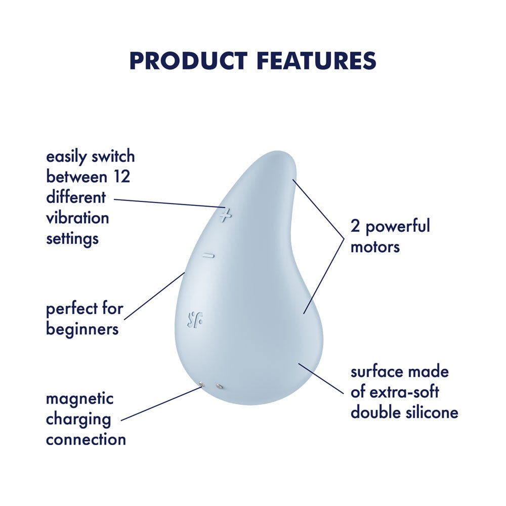 Buy Satisfyer Dew Drop - Light Blue USB Rechargeable Stimulator at NZ’s Mega Adult Toys Store. Discover premium sex toys with discreet shipping at the best price in NZ