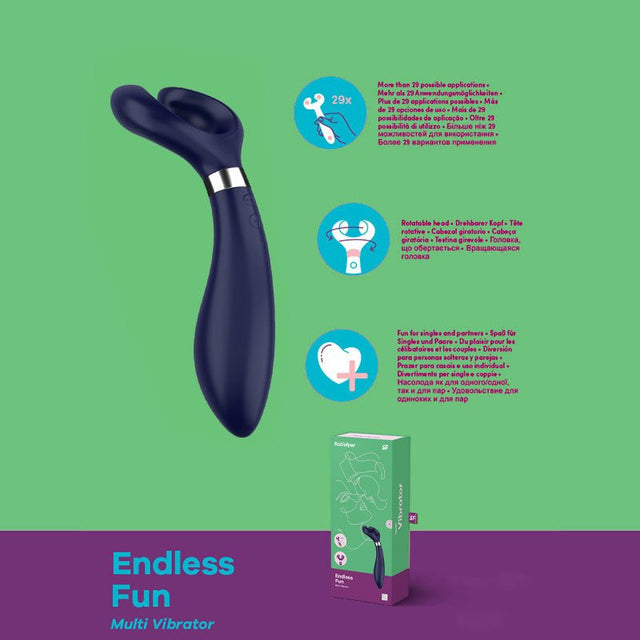 Buy Satisfyer Endless Fun - Blue 23.5 cm USB Rechargeable Stimulator at NZ’s Mega Adult Toys Store. Discover premium sex toys with discreet shipping at the best price in NZ