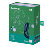 Buy Satisfyer Epic Duo - Navy Blue USB Rechargeable Cock & Balls Ring with App Control at NZ’s Mega Adult Toys Store. Discover premium sex toys with discreet shipping at the best price in NZ