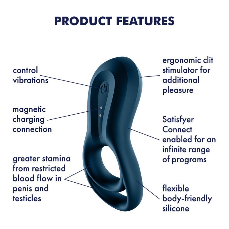 Buy Satisfyer Epic Duo - Navy Blue USB Rechargeable Cock & Balls Ring with App Control at NZ’s Mega Adult Toys Store. Discover premium sex toys with discreet shipping at the best price in NZ