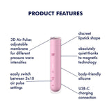 Buy Satisfyer First Kiss - Pink USB Rechargeable Air Pulse Stimulator at Oh Joy. Discover premium sex toys with discreet shipping at the best price in NZ