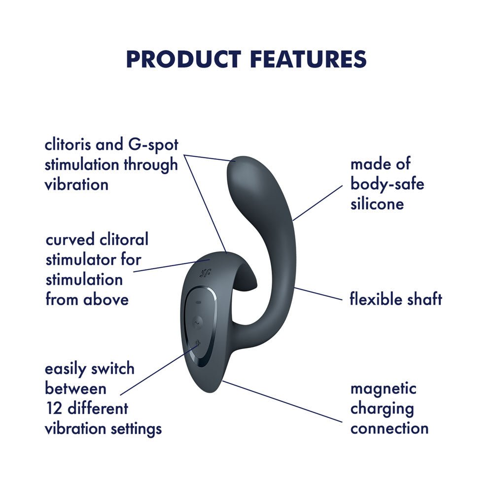 Buy Satisfyer G For Goddess 1 - Dark Grey - Dark Grey USB Rechargeable Vibrator with Clit Stim at NZ’s Mega Adult Toys Store. Discover premium sex toys with discreet shipping at the best price in NZ