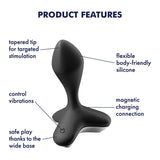 Buy Satisfyer Game Changer - Black Vibrating Butt Plug at NZ’s Mega Adult Toys Store. Discover premium sex toys with discreet shipping at the best price in NZ