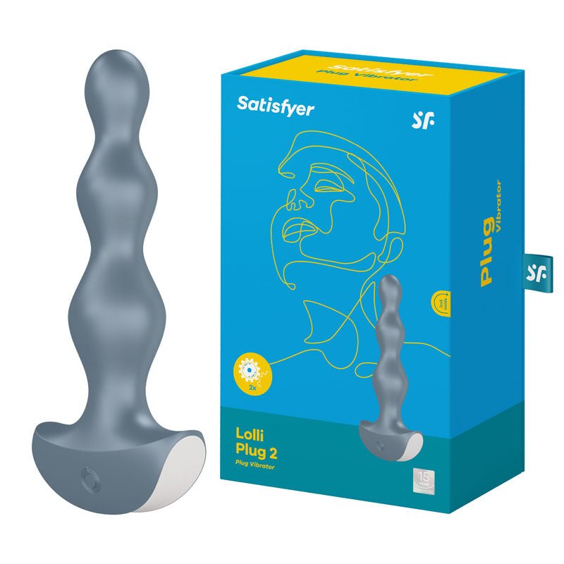 Buy Satisfyer Lolli - Plug 2 - Gray Vibrating Anal Beads at NZ’s Mega Adult Toys Store. Discover premium sex toys with discreet shipping at the best price in NZ