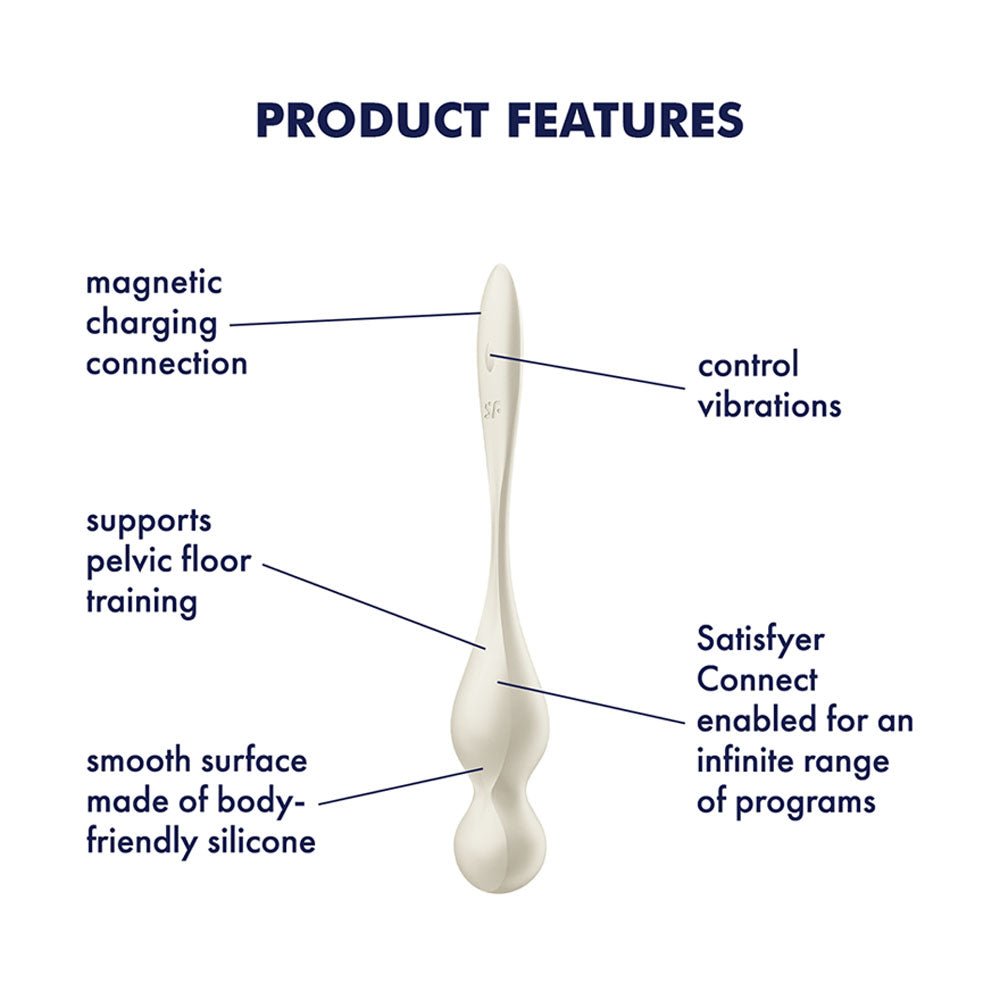 Buy Satisfyer Love Birds 1 - White - White USB Rechargeable Pelvic Floor Trainer with App Control at NZ’s Mega Adult Toys Store. Discover premium sex toys with discreet shipping at the best price in NZ