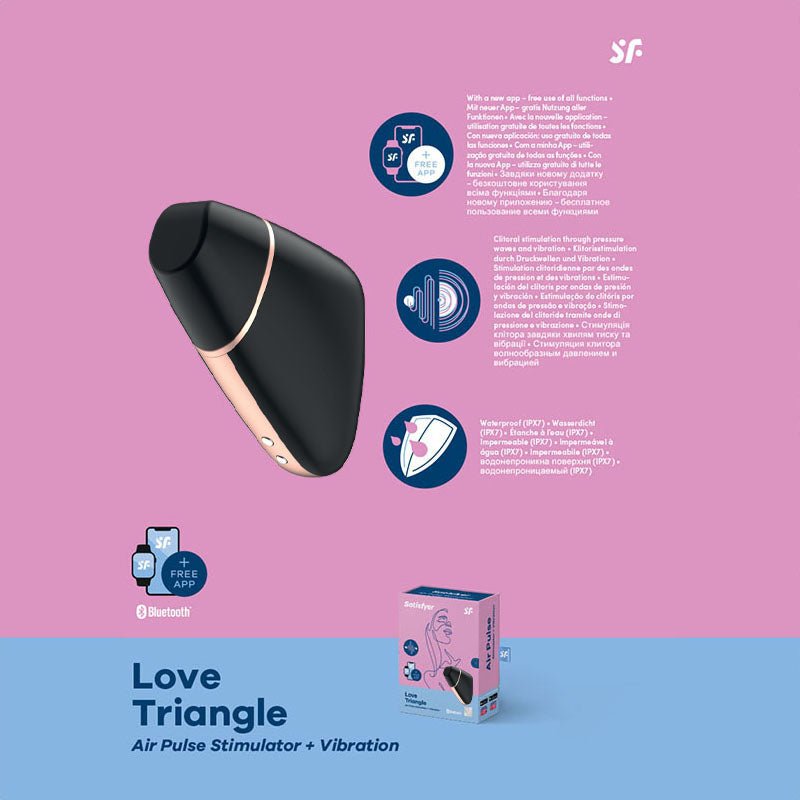 Buy Satisfyer Love Triangle - App Contolled Touch - Free USB - Rechargeable Clitoral Stimulator with Vibration at NZ’s Mega Adult Toys Store. Discover premium sex toys with discreet shipping at the best price in NZ