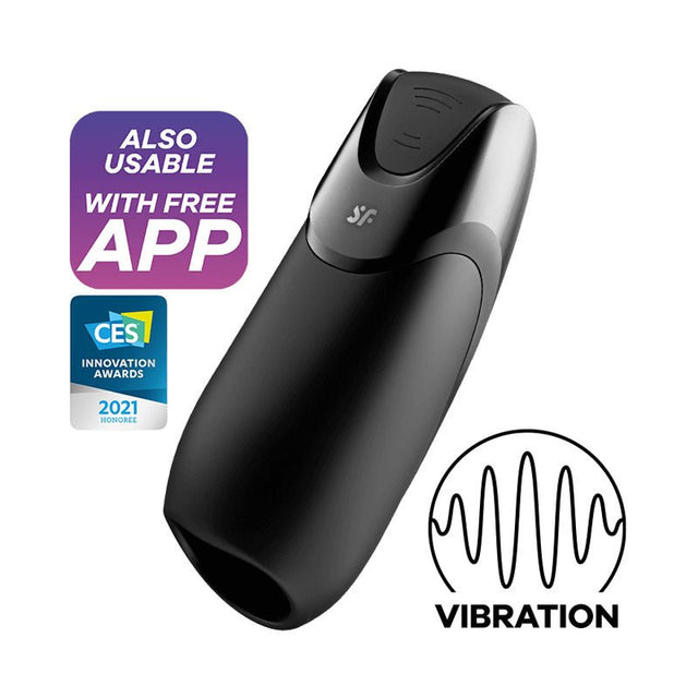 Buy Satisfyer Men Vibration+ - Black USB Rechargeable Masturbator with App Control at NZ’s Mega Adult Toys Store. Discover premium sex toys with discreet shipping at the best price in NZ