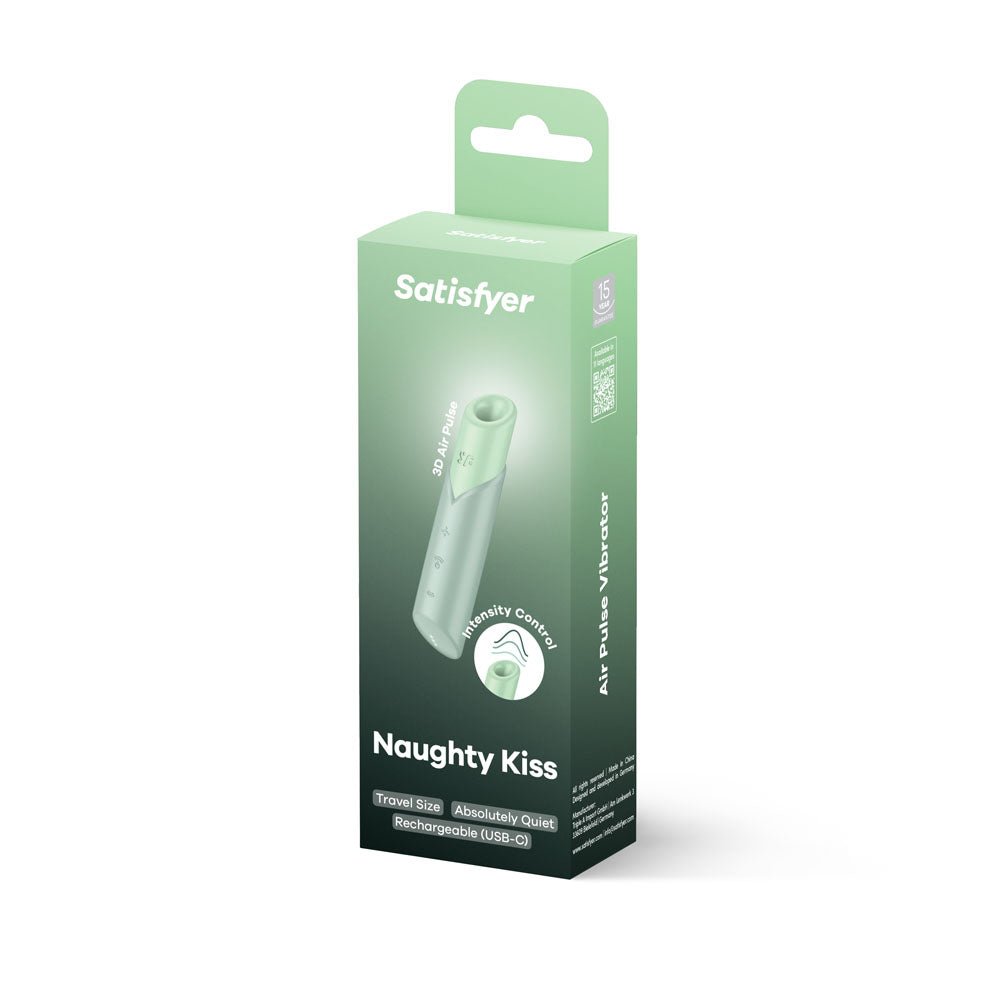 Buy Satisfyer Naughty Kiss - Mint Green USB Rechargeable Air Pulse Stimulator at Oh Joy. Discover premium sex toys with discreet shipping at the best price in NZ