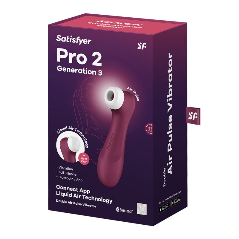 Buy Satisfyer Pro 2 Generation 3 with App Control - Wine Red - Wine Red Touch - Free USB - Rechargeable Clitoral Stimulator at NZ’s Mega Adult Toys Store. Discover premium sex toys with discreet shipping at the best price in NZ