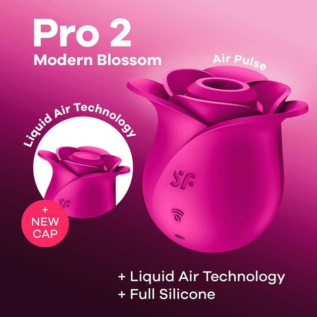 Buy Satisfyer Pro 2 Modern Blossom - Modern Pink USB Rechargeable Air Pulse Rose Stimulator at NZ’s Mega Adult Toys Store. Discover premium sex toys with discreet shipping at the best price in NZ