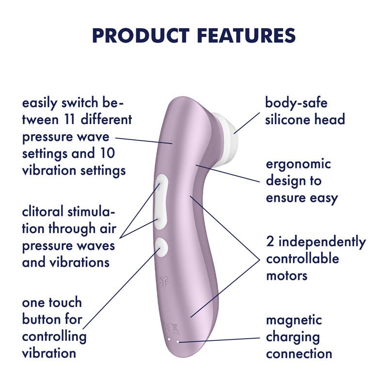 Buy Satisfyer Pro 2+ Purple - Purple Touch - Free USB - Rechargeable Clitoral Stimulator with Vibration at NZ’s Mega Adult Toys Store. Discover premium sex toys with discreet shipping at the best price in NZ