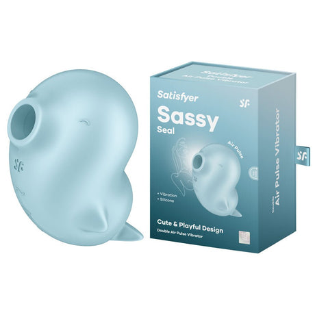 Buy Satisfyer Sassy Seal - Light Blue USB Rechargeable Air Pulse Stimulator at NZ’s Mega Adult Toys Store. Discover premium sex toys with discreet shipping at the best price in NZ