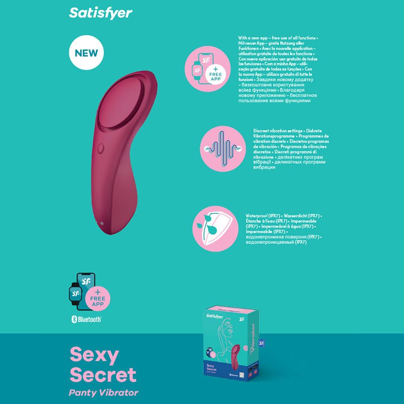 Buy Satisfyer Sexy Secret - App Contolled USB - Rechargeable Panty Vibrator at NZ’s Mega Adult Toys Store. Discover premium sex toys with discreet shipping at the best price in NZ