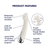 Buy Satisfyer Spinning G - Spot 1 - Beige - Beige 16.5 cm USB Rechargeable Rotating Vibrator at NZ’s Mega Adult Toys Store. Discover premium sex toys with discreet shipping at the best price in NZ