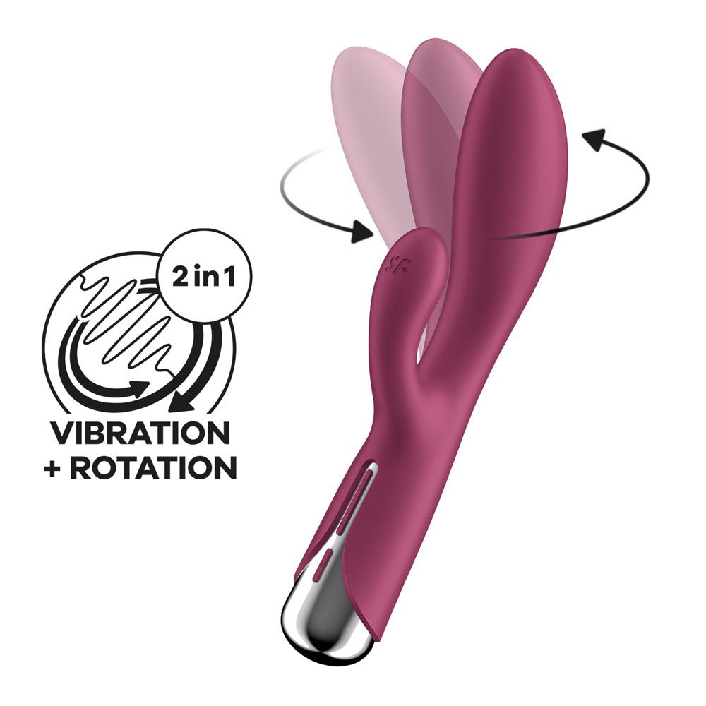 Buy Satisfyer Spinning Rabbit 1 - Red - Red 20 cm USB Rechargeable Rotating Rabbit Vibrator at NZ’s Mega Adult Toys Store. Discover premium sex toys with discreet shipping at the best price in NZ