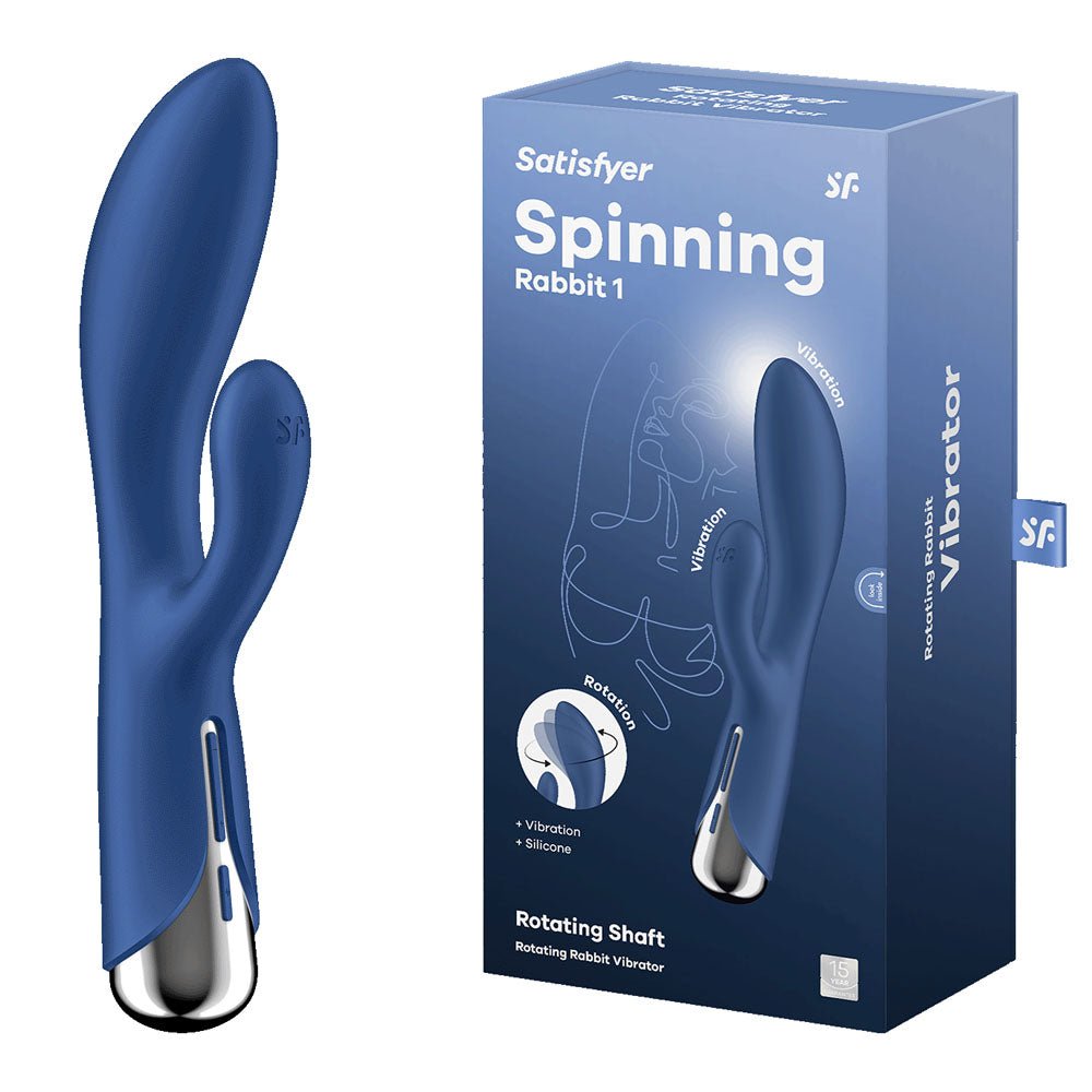 Buy Satisfyer Spinning Rabbit 1 - Blue - Blue 20 cm USB Rechargeable Rotating Rabbit Vibrator at NZ’s Mega Adult Toys Store. Discover premium sex toys with discreet shipping at the best price in NZ