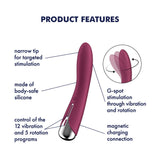 Buy Satisfyer Spinning Vibe 1 - Red - Red 17.8 cm USB Rechargeable Rotating Vibrator at NZ’s Mega Adult Toys Store. Discover premium sex toys with discreet shipping at the best price in NZ