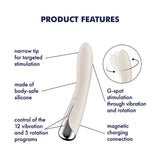 Buy Satisfyer Spinning Vibe 1 - Beige - Beige 17.8 cm USB Rechargeable Rotating Vibrator at NZ’s Mega Adult Toys Store. Discover premium sex toys with discreet shipping at the best price in NZ