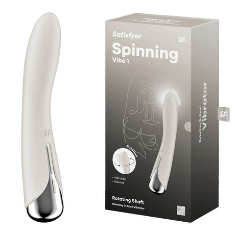 Buy Satisfyer Spinning Vibe 1 - Beige - Beige 17.8 cm USB Rechargeable Rotating Vibrator at NZ’s Mega Adult Toys Store. Discover premium sex toys with discreet shipping at the best price in NZ