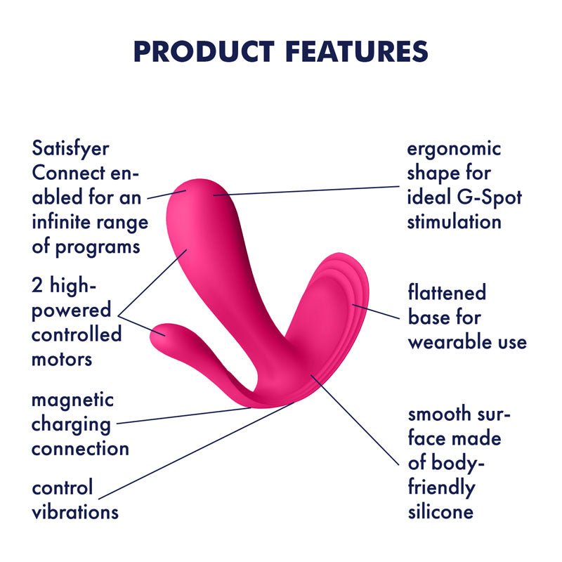 Buy Satisfyer Top Secret + - Pink Wearable Vibrator with App Control at NZ’s Mega Adult Toys Store. Discover premium sex toys with discreet shipping at the best price in NZ