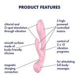 Buy Satisfyer Triple Oh - Pink USB Rechargeable Rabbit Vibrator at NZ’s Mega Adult Toys Store. Discover premium sex toys with discreet shipping at the best price in NZ