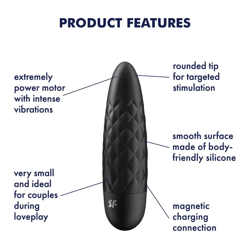 Buy Satisfyer Ultra Power Bullet 5 - Black USB Rechargeable Bullet at NZ’s Mega Adult Toys Store. Discover premium sex toys with discreet shipping at the best price in NZ