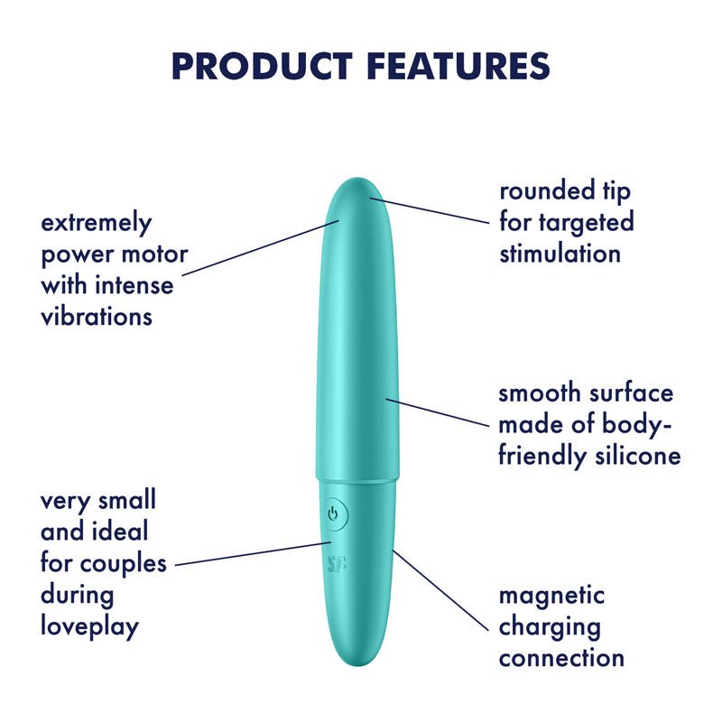 Buy Satisfyer Ultra Power Bullet 6 - Turquoise USB Rechargeable Bullet at NZ’s Mega Adult Toys Store. Discover premium sex toys with discreet shipping at the best price in NZ