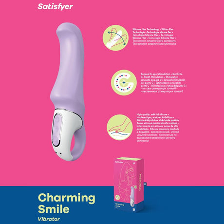 Buy Satisfyer Vibes - Charming Smile - Lilac USB Rechargeable Vibrator at NZ’s Mega Adult Toys Store. Discover premium sex toys with discreet shipping at the best price in NZ