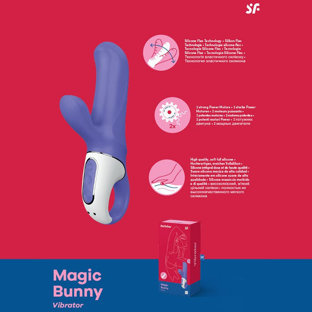 Buy Satisfyer Vibes - Magic Bunny - Purple USB Rechargeable Rabbit Vibrator at NZ’s Mega Adult Toys Store. Discover premium sex toys with discreet shipping at the best price in NZ