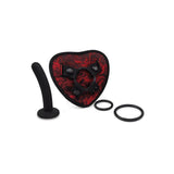 Buy Secret Kisses ROSEGASM STRAP - ON HARNESS with Dildo - Red/Black Heart - Shaped Strap - On with 5'' Dildo at NZ’s Mega Adult Toys Store. Discover premium sex toys with discreet shipping at the best price in NZ