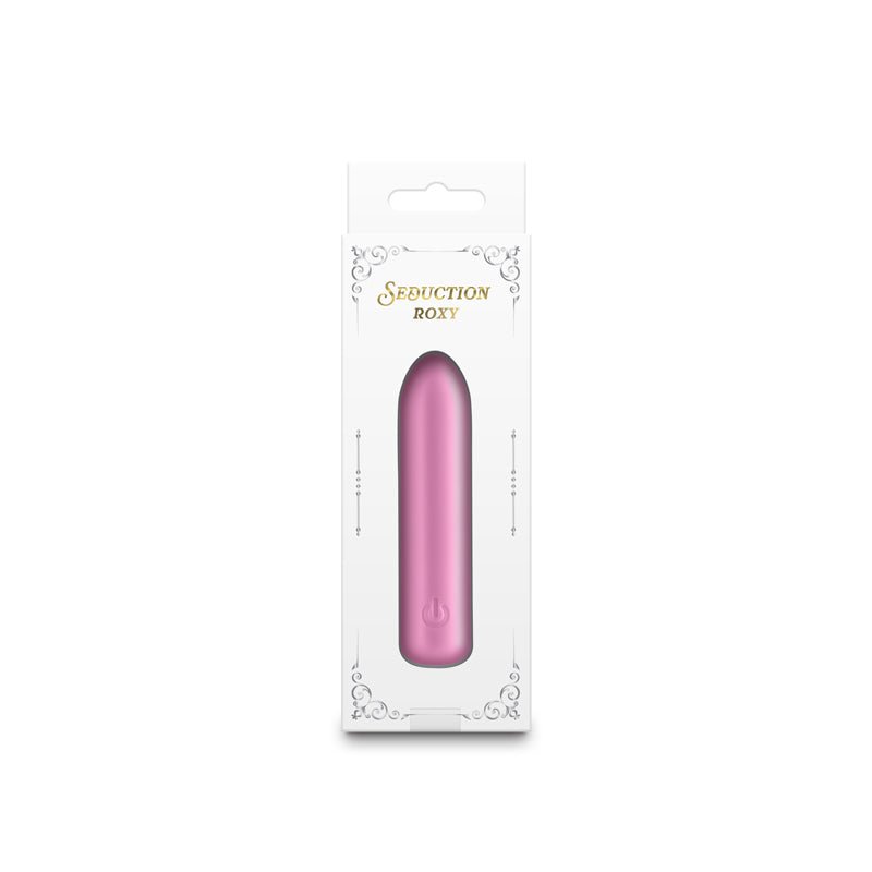 Buy Seduction - Roxy - Metallic Pink - Metallic Pink 9 cm USB Rechargeable Vibrating Bullet at NZ’s Mega Adult Toys Store. Discover premium sex toys with discreet shipping at the best price in NZ