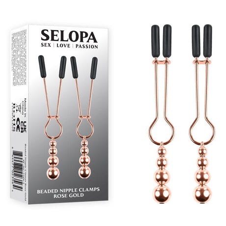 Buy Selopa BEADED NIPPLE CLAMPS - Rose Gold - Rose Gold Nipple Clamps - Set of 2 at NZ’s Mega Adult Toys Store. Discover premium sex toys with discreet shipping at the best price in NZ