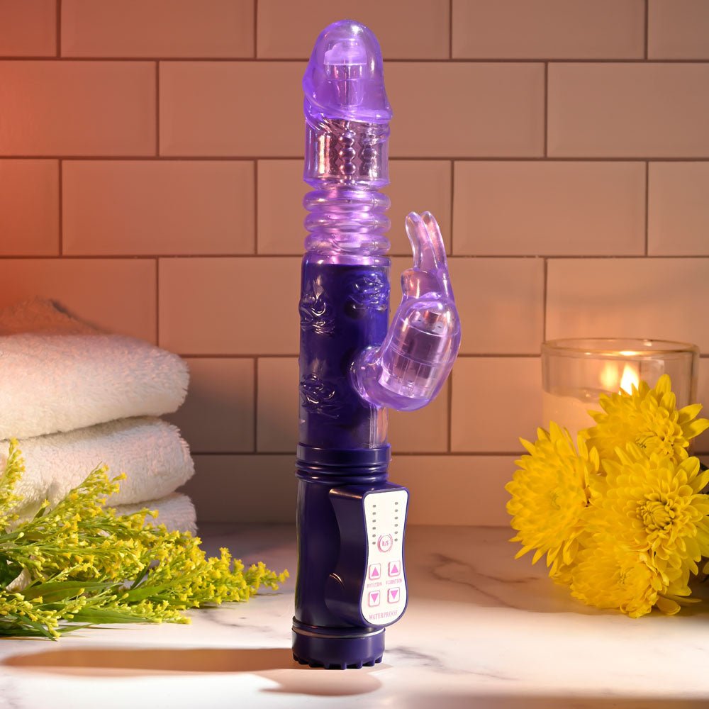 Buy Selopa BUNNY THRUSTER - Purple 24.8 cm Thrusting Rabbit Vibrator at NZ’s Mega Adult Toys Store. Discover premium sex toys with discreet shipping at the best price in NZ