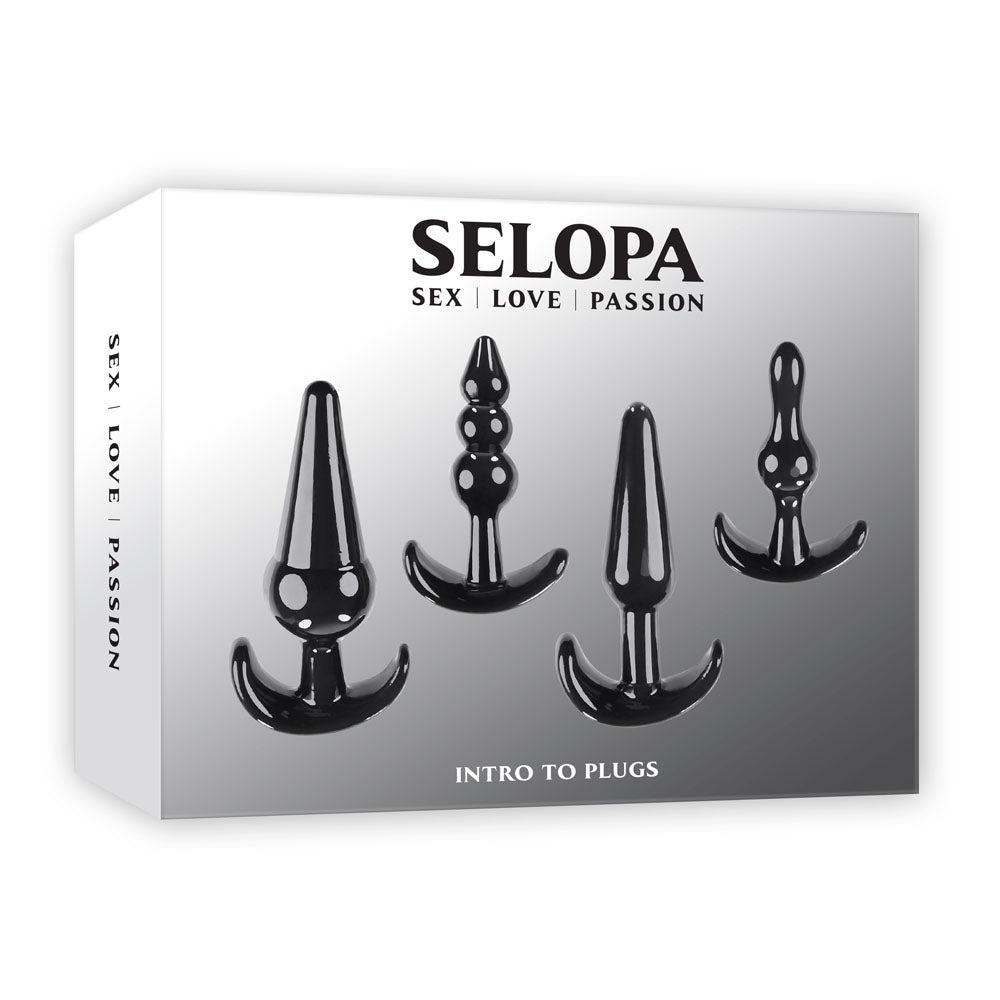 Buy Selopa INTRO TO PLUGS - Black Butt Plugs - Set of 4 at NZ’s Mega Adult Toys Store. Discover premium sex toys with discreet shipping at the best price in NZ