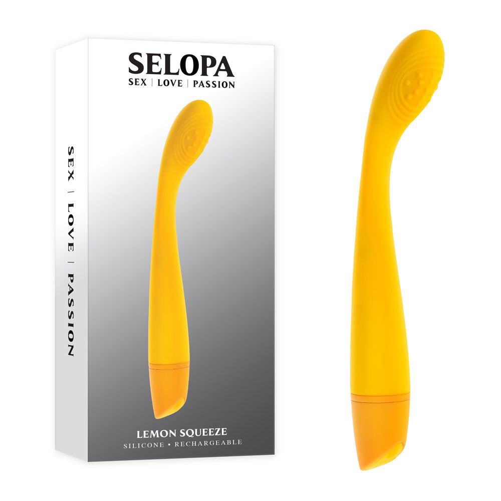 Buy Selopa LEMON SQUEEZE - Yellow 18.4 cm USB Rechargeable Vibrator at NZ’s Mega Adult Toys Store. Discover premium sex toys with discreet shipping at the best price in NZ