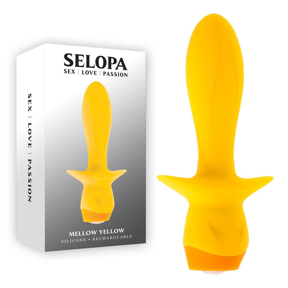 Buy Selopa MELLOW YELLOW - Yellow 13.5 cm USB Rechargeable Vibrating Anal Plug at NZ’s Mega Adult Toys Store. Discover premium sex toys with discreet shipping at the best price in NZ