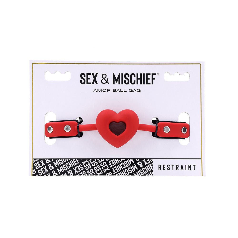 Buy Sex & Mischief Amor Ball Gag - Red/Black Mouth Restraint at NZ’s Mega Adult Toys Store. Discover premium sex toys with discreet shipping at the best price in NZ