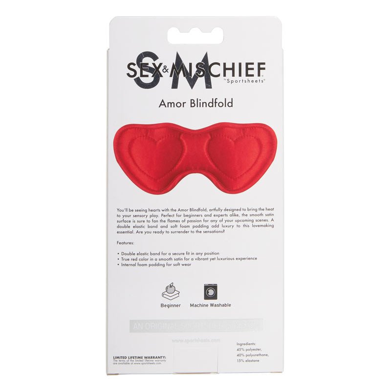 Buy Sex & Mischief Amor Blindfold - Red Padded Blindfold at NZ’s Mega Adult Toys Store. Discover premium sex toys with discreet shipping at the best price in NZ