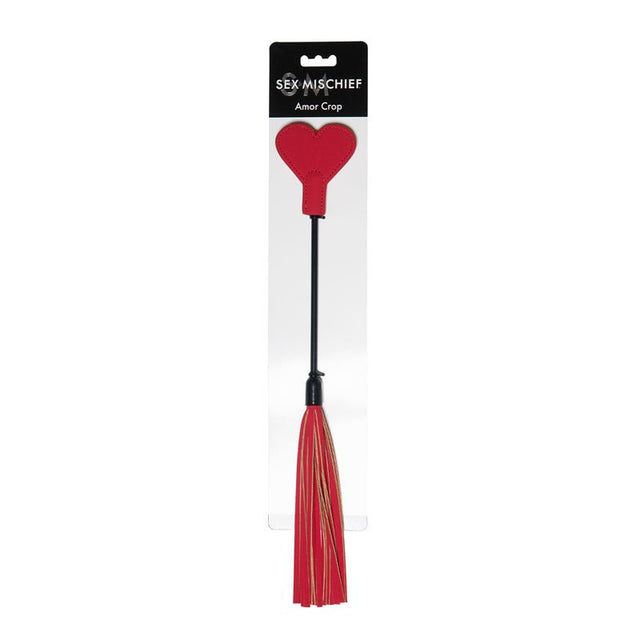 Buy Sex & Mischief Amor Crop - Red/Black Heart Crop at NZ’s Mega Adult Toys Store. Discover premium sex toys with discreet shipping at the best price in NZ