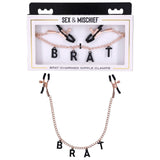 Buy Sex & Mischief Brat Charmed Nipple Clamps - Rose Gold Nipple Clamps with 45 cm Chain at NZ’s Mega Adult Toys Store. Discover premium sex toys with discreet shipping at the best price in NZ