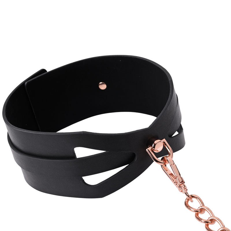 Buy Sex & Mischief Brat Collar & Leash - Rose Gold/Black Restraint at NZ’s Mega Adult Toys Store. Discover premium sex toys with discreet shipping at the best price in NZ