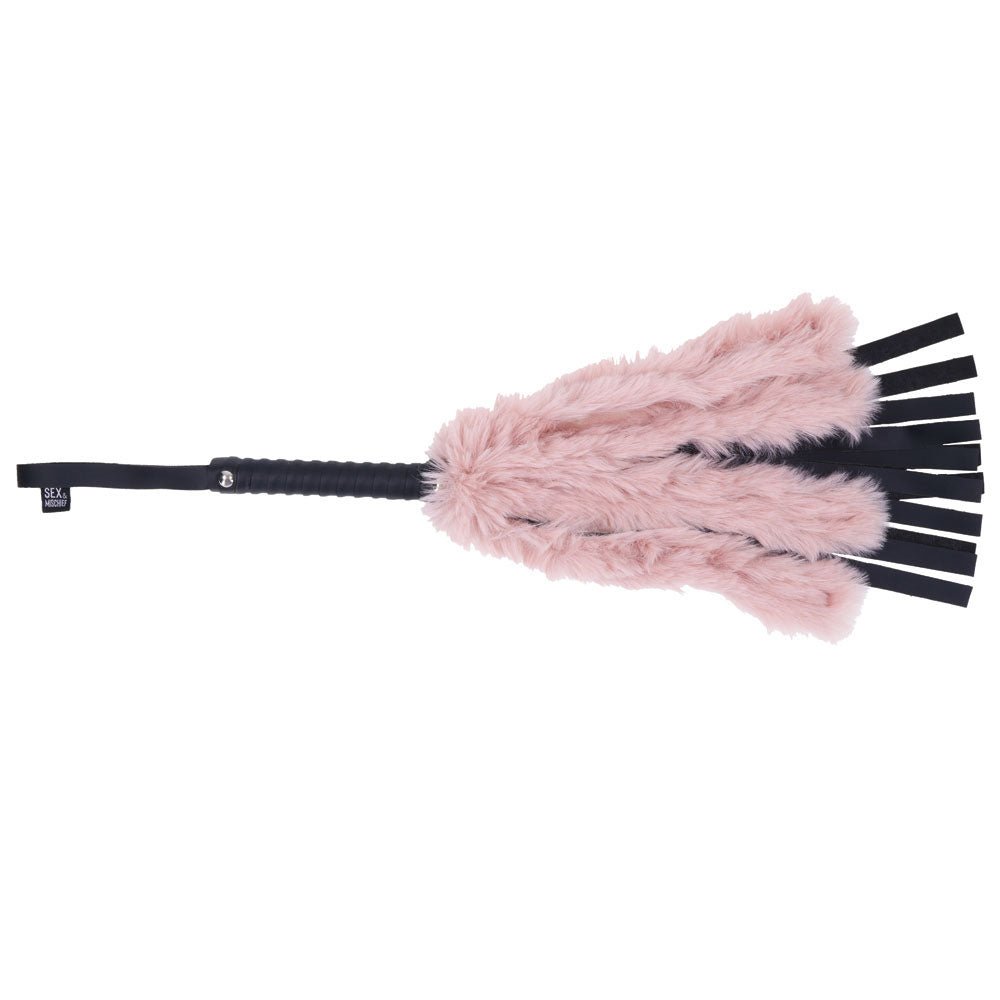 Buy Sex & Mischief Brat Faux Fur Flogger - Black 50 cm Whip with Pink Faux Feather at NZ’s Mega Adult Toys Store. Discover premium sex toys with discreet shipping at the best price in NZ